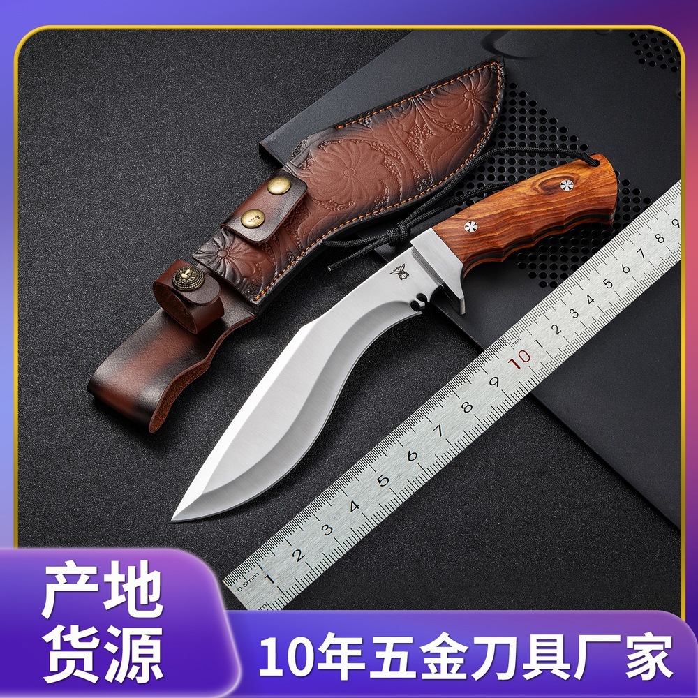 The manufacturer is selling the Xunlong outdoor camping keel integrated heavy-duty sharp knife, a straight knife for household bone-cutting and outdoor survival full figure