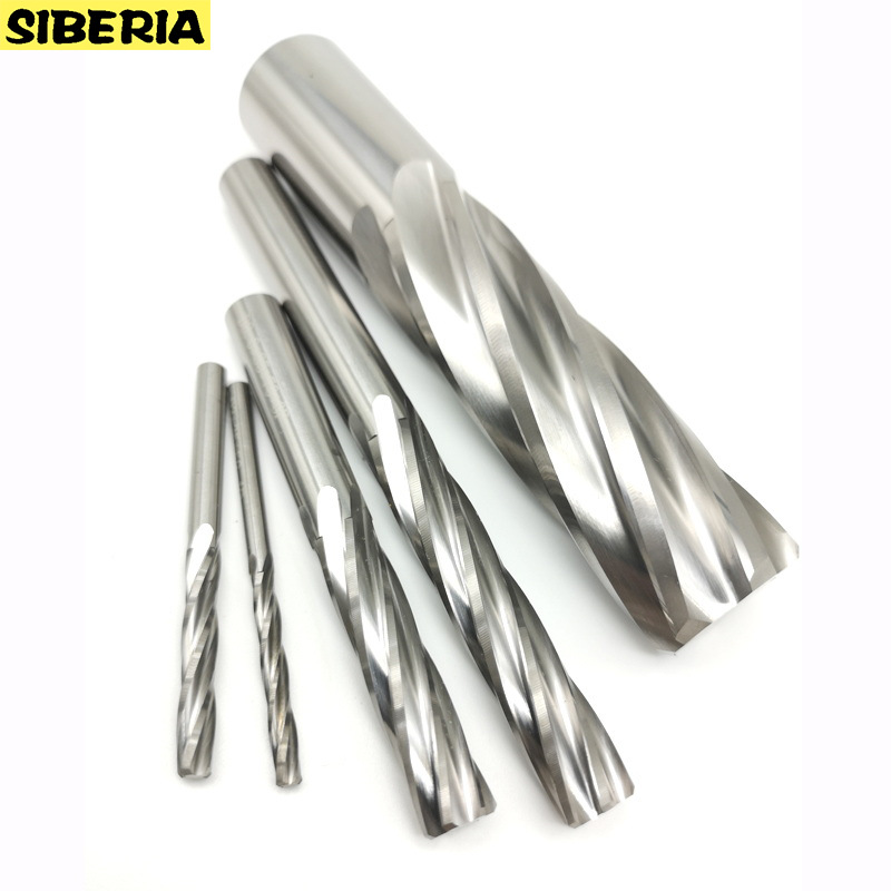 Aluminum, steel, machine, hard alloy reamers, straight handles, coated spiral straight grooves, extended tungsten steel reamers and reamers Specification drawing