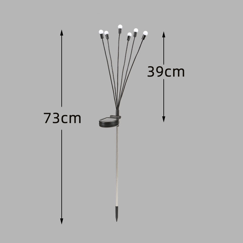 Cross-border Amazon solar firefly lamp, garden lamp, outdoor garden decoration, wind-moving firefly ground plug, lawn Application Scenario