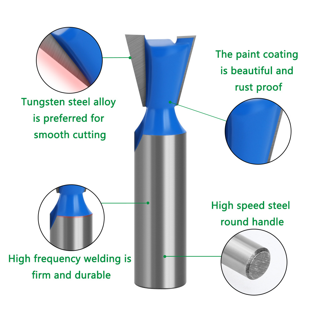 Woodworking dovetail knife, edge knife, hard alloy woodworking milling cutter, engraving machine, trimming machine knife, honeycomb mortise and tenon joint Specification drawing
