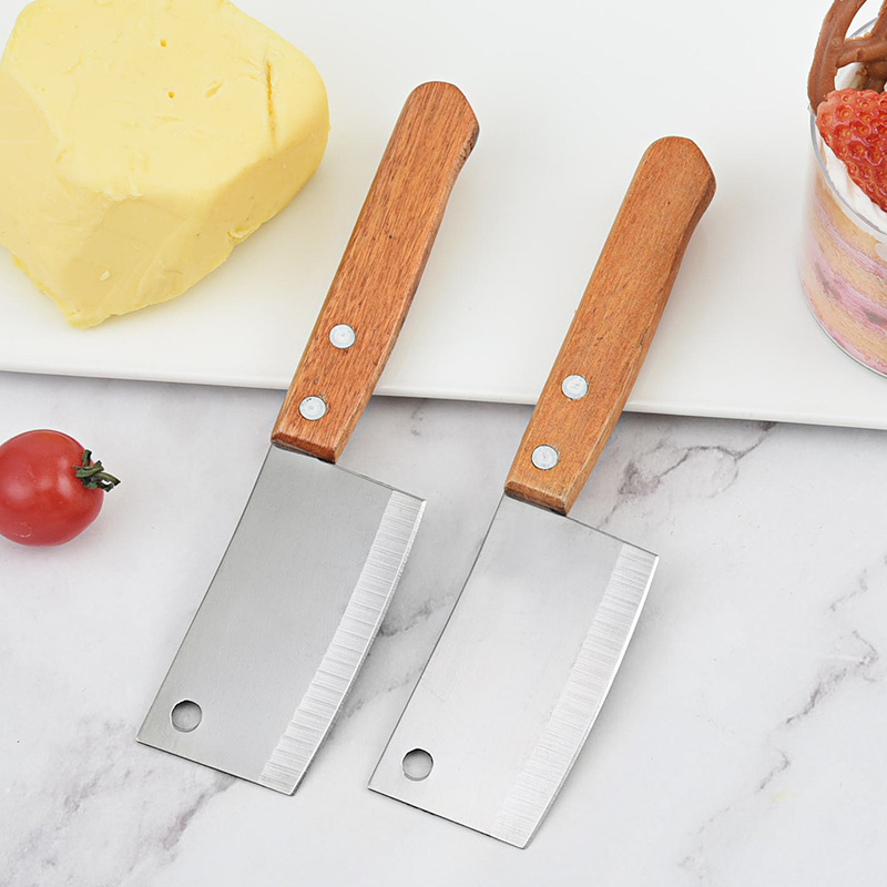 Factory wholesale mini stainless steel kitchen knives, cheese and cheese knives, household fruit knives, outdoor barbecue knives full figure