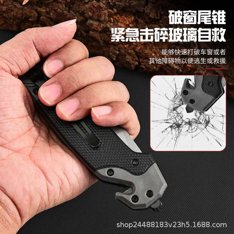 Factory stock folding knives, stainless steel high-hardness outdoor knives, fishing knives, self-defense and camping multi-functional folding knives Specification drawing