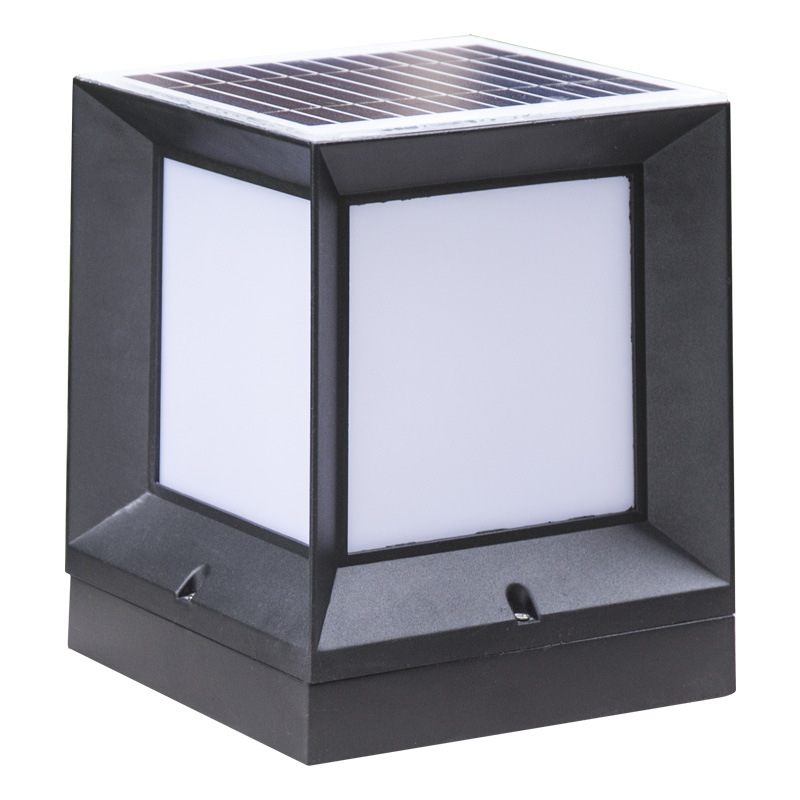 Solar column head lamp, outdoor waterproof, modern and simple villa balcony column lamp, courtyard fence, main entrance column lamp Item Picture