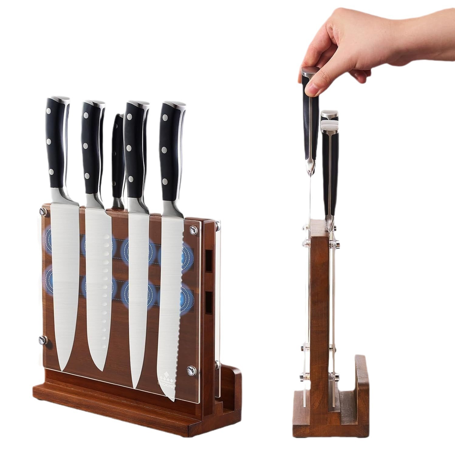 Simple kitchen tabletop knife, magnetic fruit knife storage rack, double-sided magnetic knife rack, magnetic knife seat, household knife rack Item Picture
