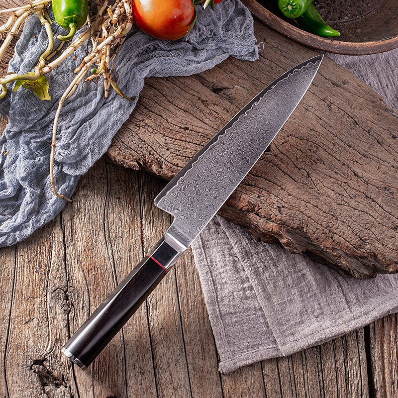 Master chef's knife, ox knife, Damascus steel VG10 cooking knife, slicing stainless steel, merchant's vegetable knives for cross-border trade details Picture