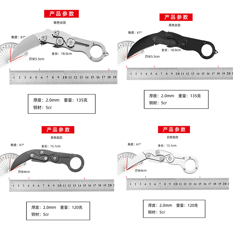 Folding knife for the wild, forging claw knife, multi-functional outdoor survival knife, portable mini fruit knife, sickle Application Scenario