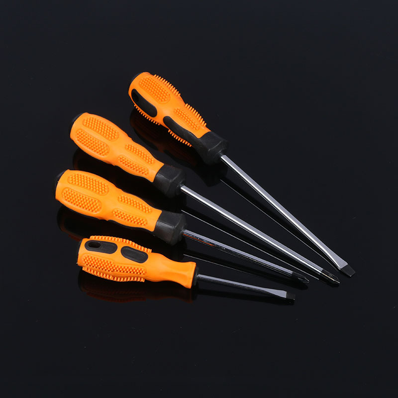 Screwdriver manufacturers wholesale black and yellow force-handling cross-head screwdrivers and manual screwdrivers Specification drawing