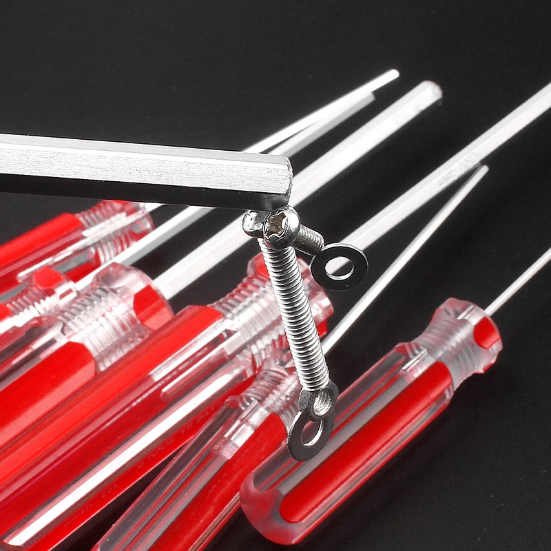 ✅ hex socket screwdriver H1.5 2.0 2.5 3 4 5 6MM flat head screwdriver straight handle hex socket wrench full figure