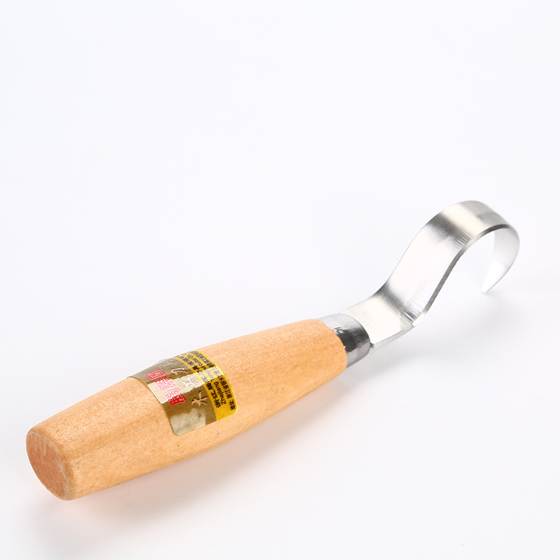 Wholesale of new durable two-piece sets of stainless steel beech wood engraving knives, straight and curved knives, stone engraving knives and engraving tools Specification drawing