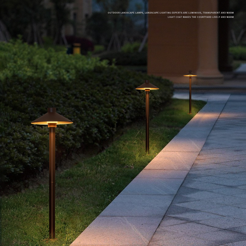 Outdoor waterproof mushroom lawn lights, garden creative umbrella-shaped lights, corridor leading street lights, decorative courtyard landscape ground lights Application Scenario