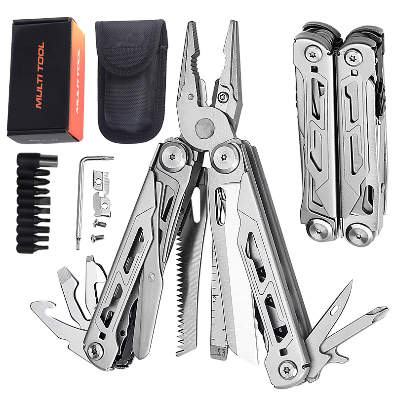 Portable folding multi-functional pliers for cross-border outdoor camping, mountain climbing, hiking and field maintenance undefined