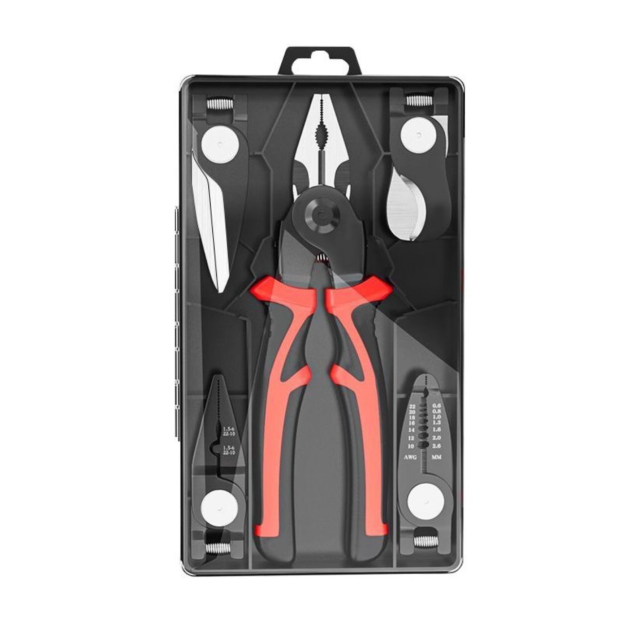 Multi-functional five-head head changer pliers, one drag for five uses, electrician wire stripper pliers, pliers, multi-head pliers Application Scenario