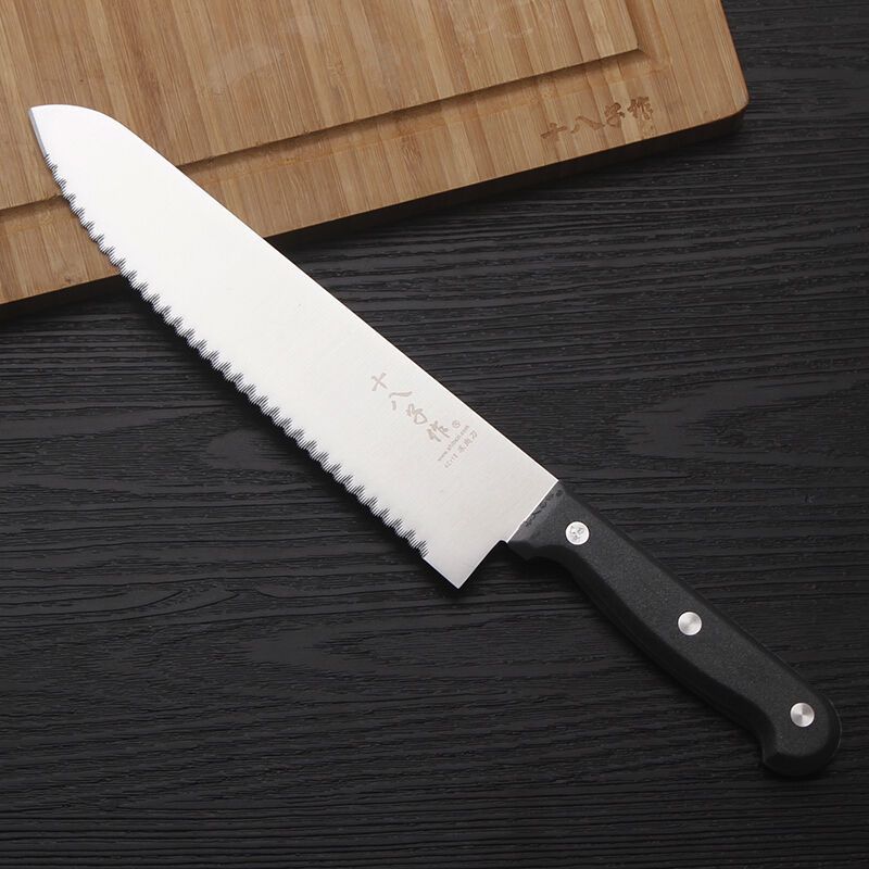 Eighteen Sons frozen meat knife, stainless steel serrated slicing knife, kitchen baking knife, bread knife Specification drawing