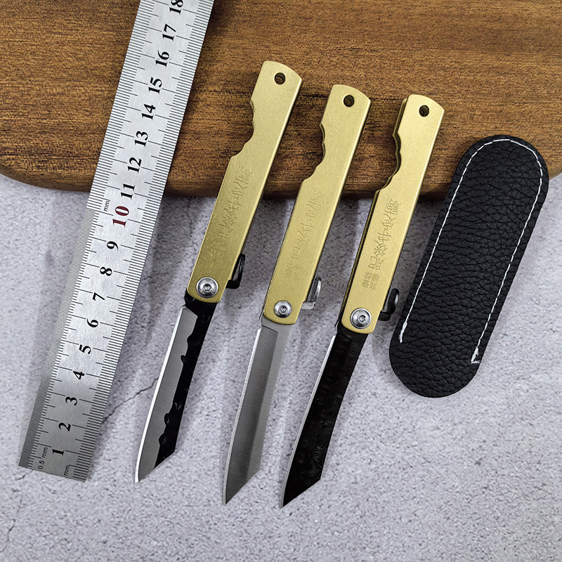 Outdoor folding knife, portable high-hardness multi-functional knife, mini parcel unpacking knife, camping fruit knife full figure