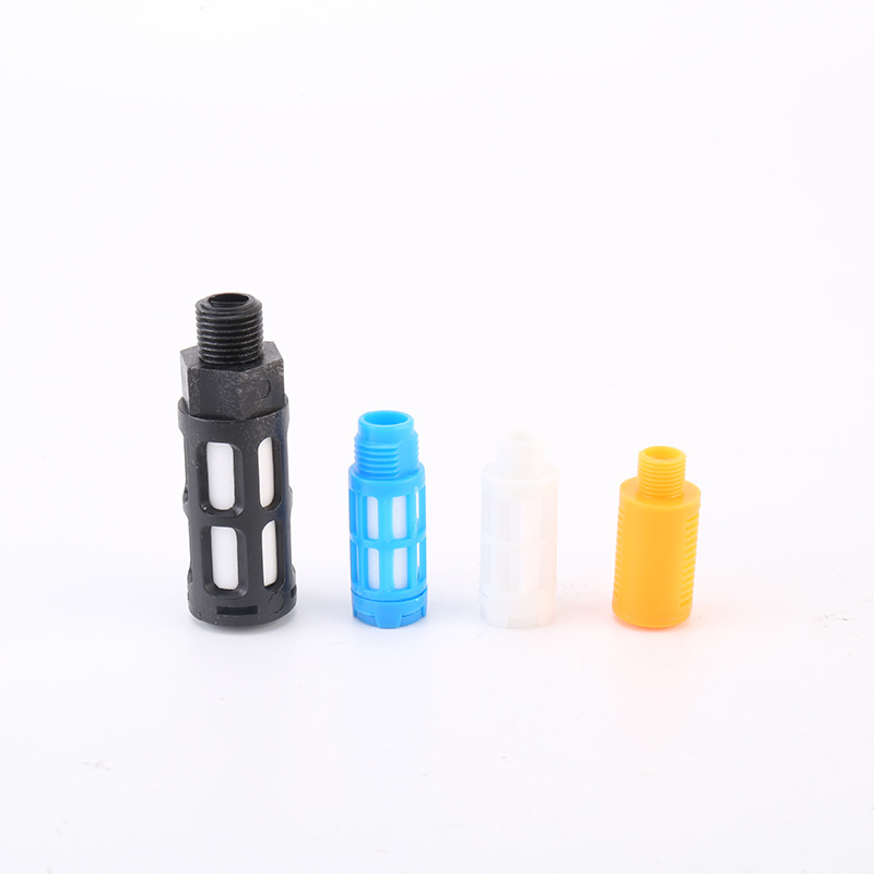 Pneumatic solenoid valve copper muffler flat head/throttling/long head BSL-01/02/03/04/06 plastic muffler Application Scenario