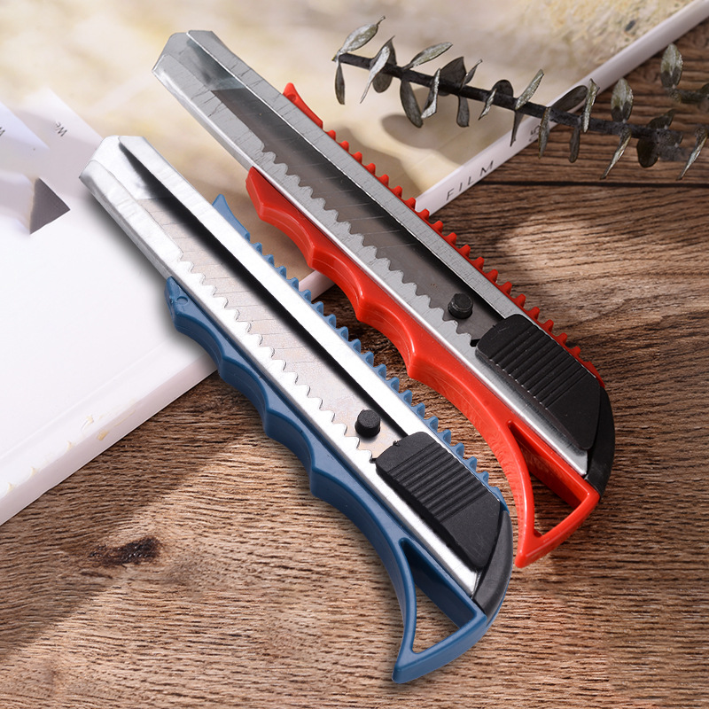 Multi-functional large utility knife, stainless steel wallpaper knife, express unpacking knife, hand paper cutting knife, stationery wholesale full figure