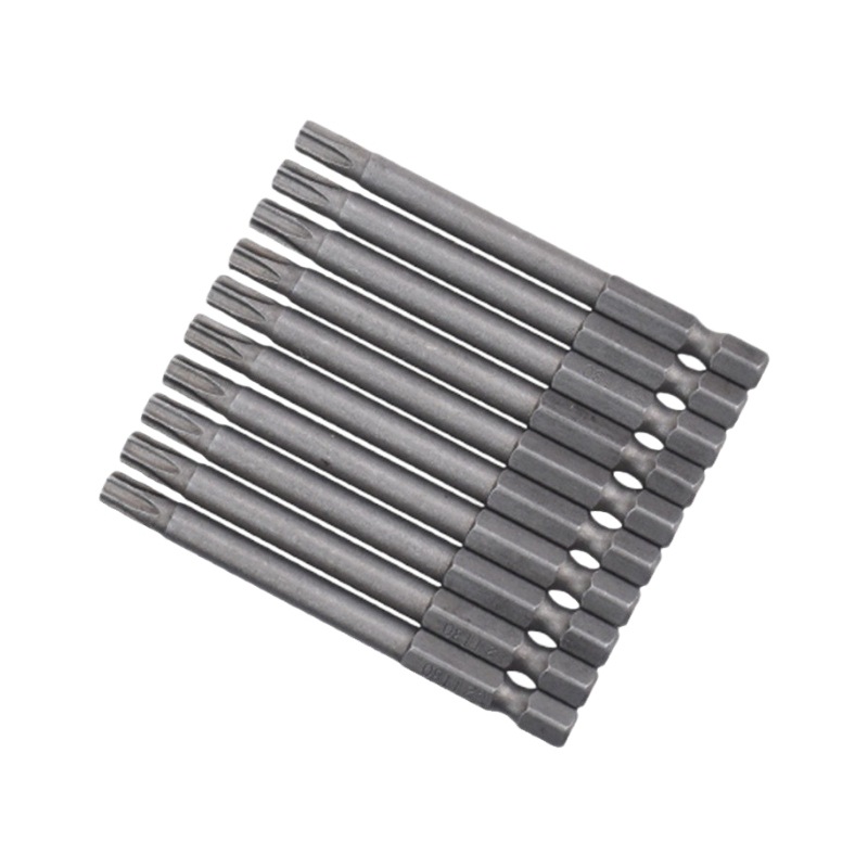 Nigao S2 material plum blossom pneumatic and electric screwdriver bit, six-star six-flower type pneumatic screwdriver tip, 75/100 magnetic Item Picture