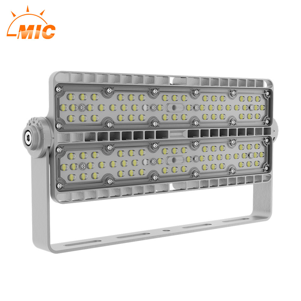 Two modules of 100W U-shaped or L-shaped bracket LED tunnel floodlights Application Scenario