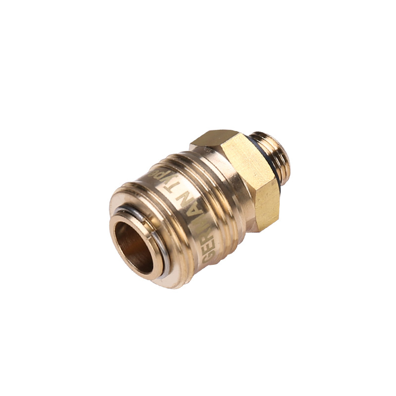 26 series copper quick couplings for air compressors, European and German style PU air pipe quick connectors, Lida Shi 26 Specification drawing