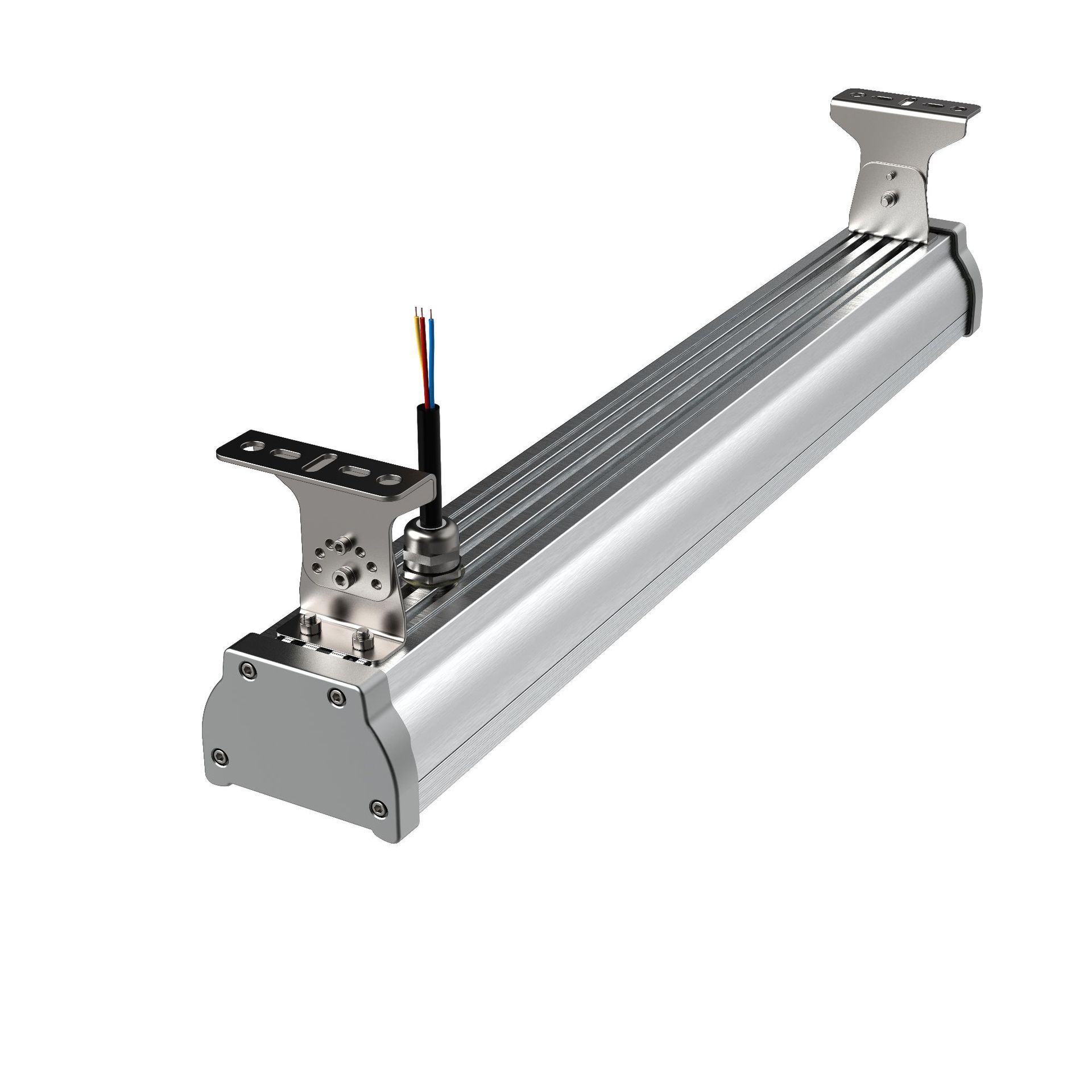 1.2M 60W three-proof LED walkway light, anti-glare tempered glass + aluminum tunnel lighting factory Specification drawing