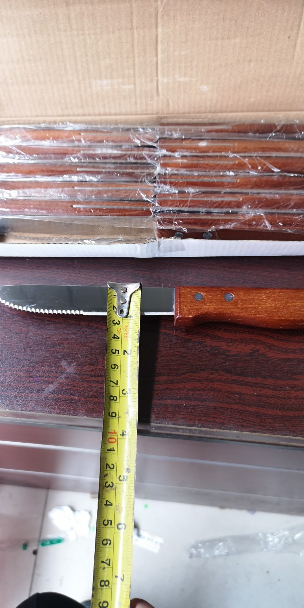 Wooden handle steak knife, steak knife, Western cuisine knife, wooden handle tableware manufacturer inventory handling, no return, no exchange Item Picture