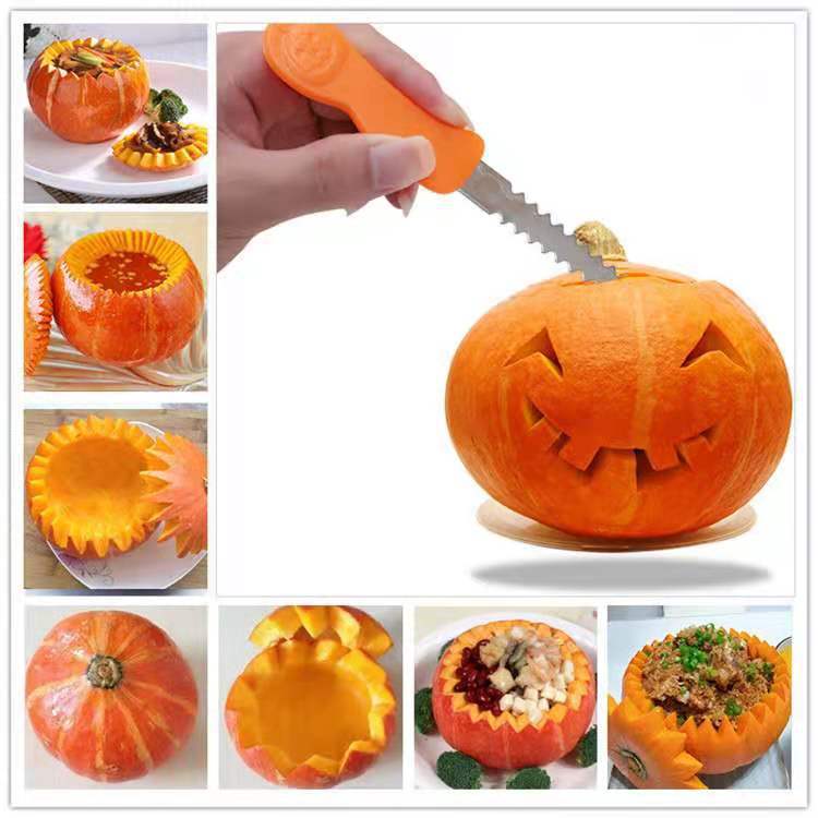 Factory direct sales of Halloween pumpkin carving tools, DIY carving knives for students and children, and fruit and vegetable carving knives Application Scenario
