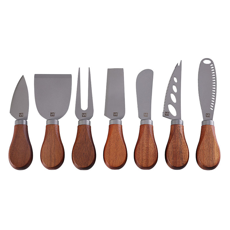 High-quality cheese tools from the factory, including knives, forks, spatulas, acacia wood cheese knives, stainless steel titanium-coated cheese knives, and cheese knives Item Picture