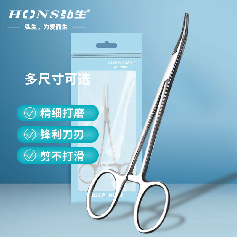 Hemostatic forceps, medical stainless steel hemostatic forceps, straight head elbow forceps, surgical forceps, clamps, needle holders, pet fishing picks details Picture