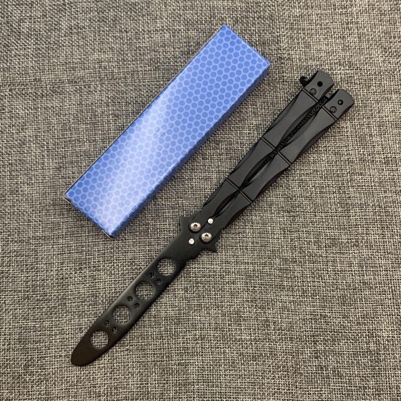 CSGO Butterfly Cool Knife, Colorful Folding swing Practice knife, uncut Training knife, Fancy toy, Bamboo joint style undefined