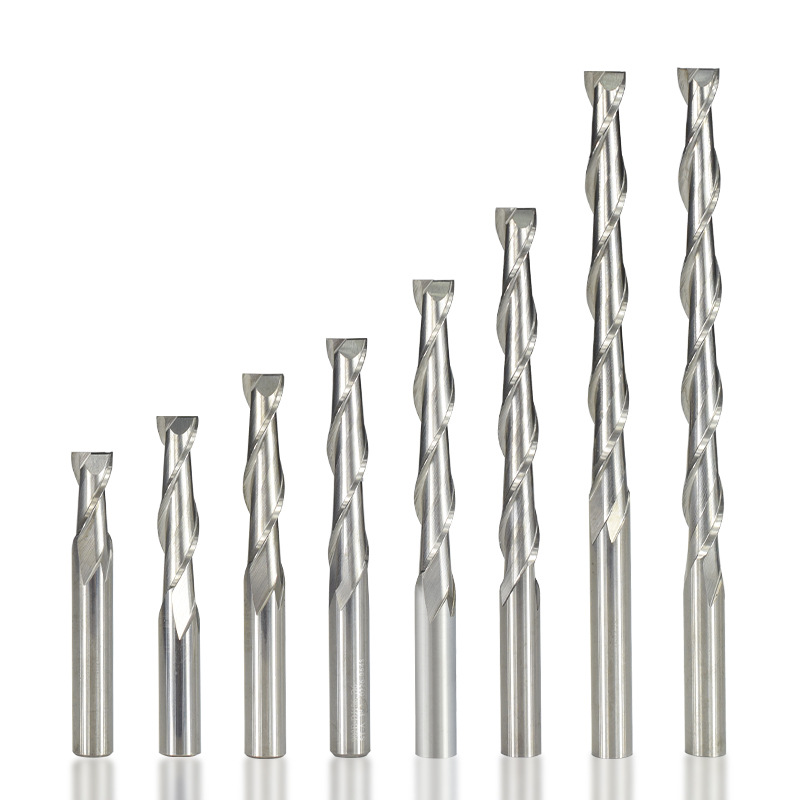 Wholesale of cross-border best-selling 4MM, 6MM, 6.35MM, 10MM 2-edge flat-bottom milling cutters and CNC woodworking engraving tools Item Picture