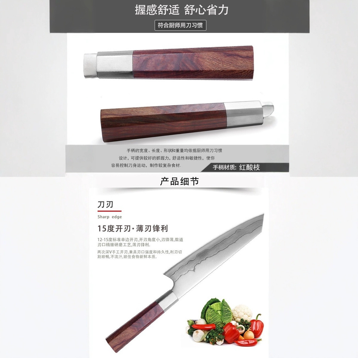 Wholesale and consignment of 440C steel chef knives, multi-purpose knives, fruit knives, kitchen knives, meat knives and Western kitchen knives in stock at the factory Application Scenario