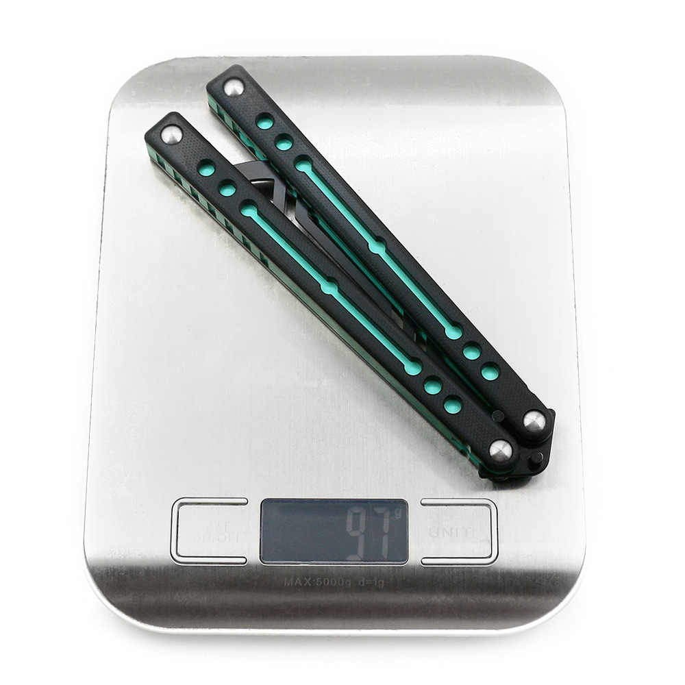 The Nautilus V2 Nautilus Butterfly knife, unedged G10, is a practice and training knife for swinging Item Picture