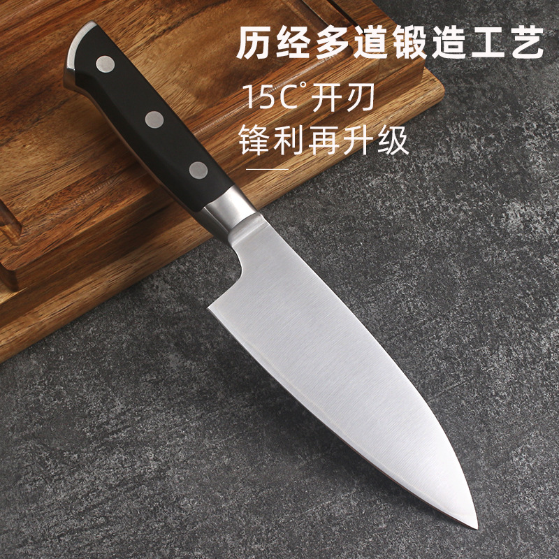 9cr18 three-in-one steel fruit knife, fish killing and storage knife, hotel kitchen knife, slicing knife, kitchen knife, household fruit knife details Picture