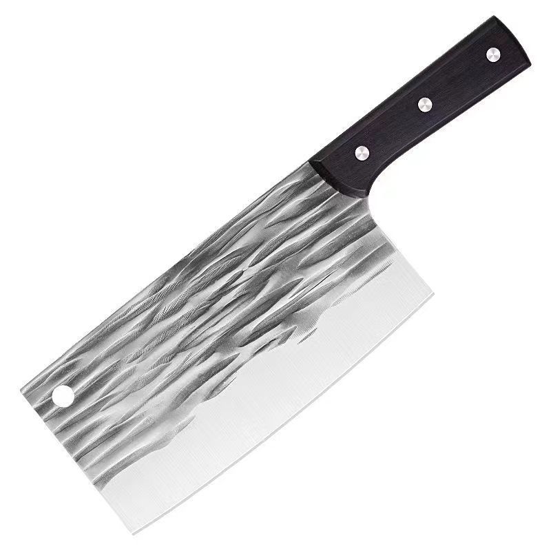 Yangjiang kitchen knives, bone-cutting knives, slicing knives, hammer-patterned round-headed knives, sharp edges, household kitchen slicing knives, and travel knives Item Picture