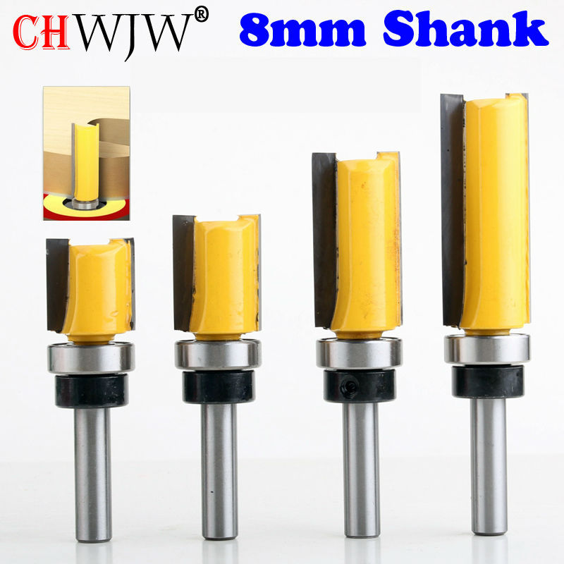 8MM profiling trimming tool 1-4pc straight edge profiling milling cutter export AliExpress Amazon engraving machine milling cutter promotion full figure