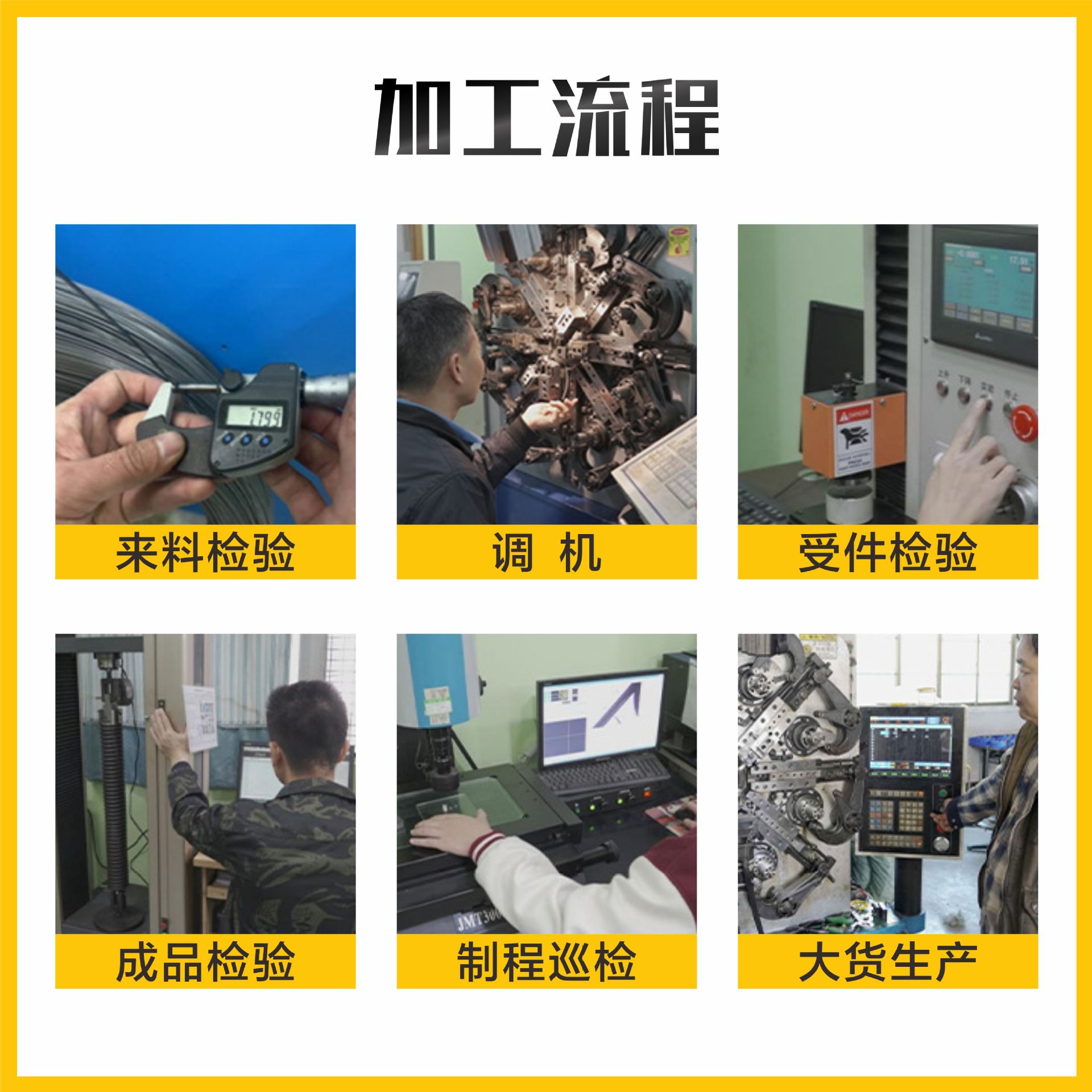 Blackening treatment of compression spring, hardware lock, toy, small spring, stainless steel compression spring, micro rebound spring Specification drawing