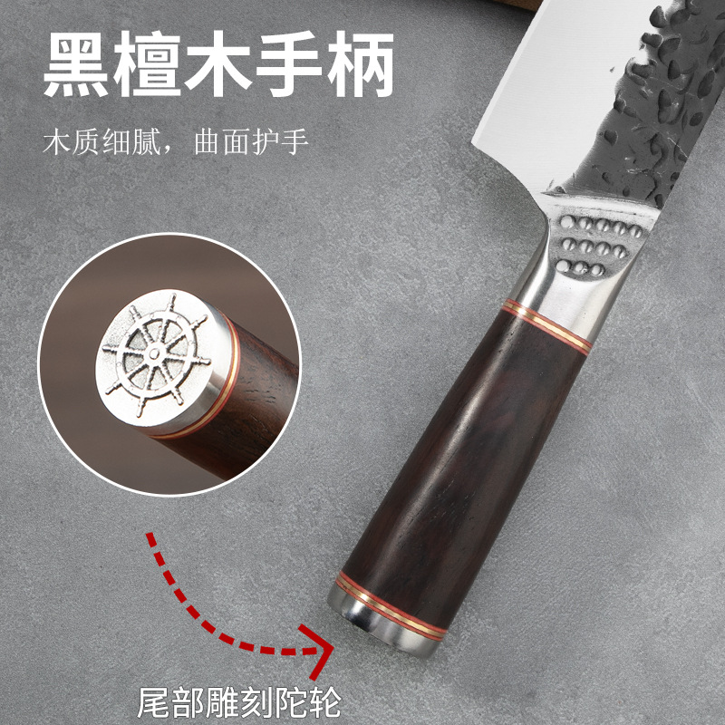 The manufacturer has in stock forged household chef knives, stainless steel meat slicers, slicing knives, chef knives, kitchen knives and splitting knives Application Scenario