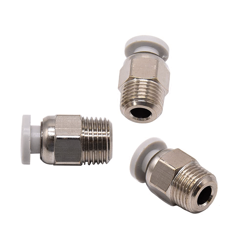 3d printer accessories, PC air pipe threaded straight-through quick connectors, nickel-plated pneumatic connector components, are selling well across the border Item Picture