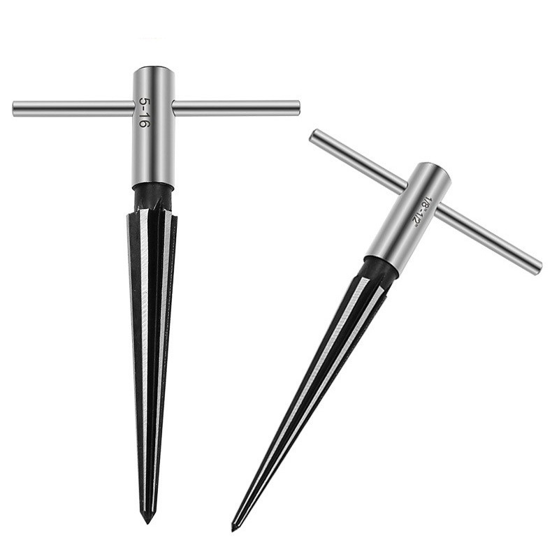 Hand-used conical reamers 1/8-1/2(3-13mm), 5-16 hole-making tools, conical reamers and chamfering devices, precision Item Picture