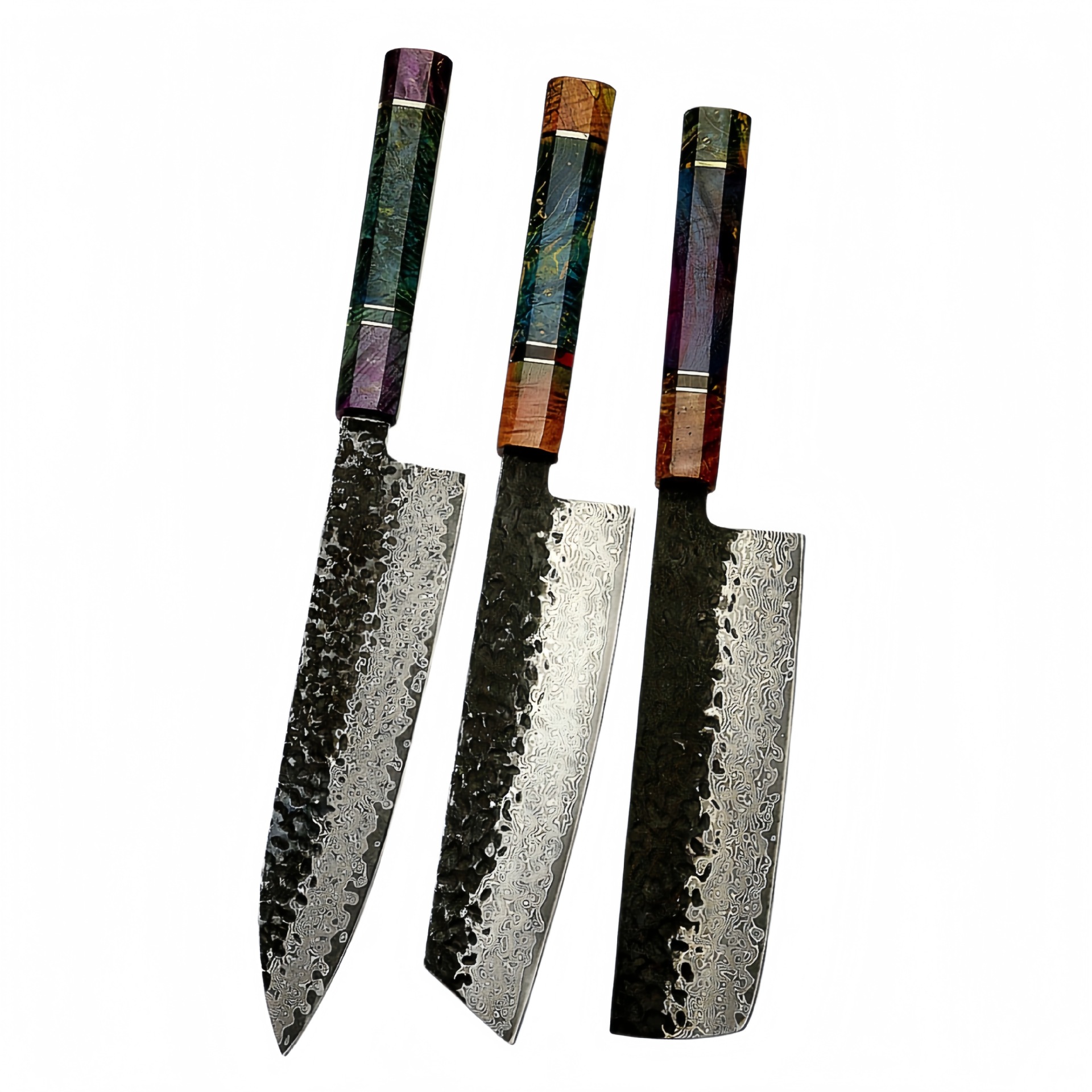 Vg10 Damascus Steel Japanese handcrafted chef's knife, Kitchen knife, slaughter knife, Chef's knife, Santoku knife details Picture