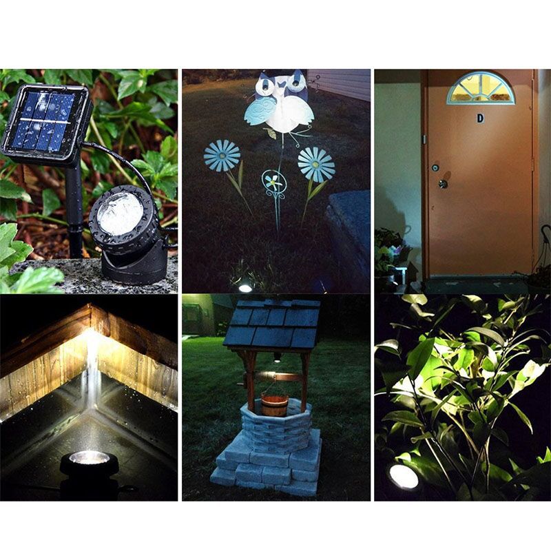 Solar lights, 6LED underwater single and double head projection lights, low-pressure landscape lights, energy-saving fish tank lights, direct sales from the manufacturer Specification drawing