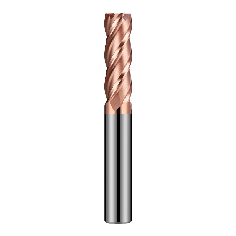 Factory direct supply of 4-edge 55-degree hard tungsten steel alloy milling cutters, CNC numerical control tools, coated flat-bottom four-edge end mills Item Picture