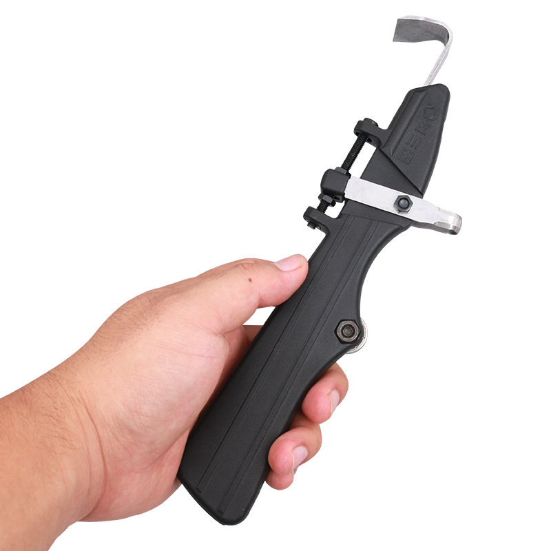 Sakawa-tanaka plastic-handled ring knife, a new type of fruit tree peeling and nail removal tool, and a ring knife for peeling grapes and oranges Specification drawing