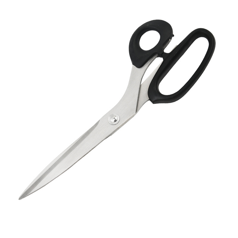 Factory wholesale stainless steel tailor scissors, plastic handle household and office scissors, student paper cutters, household scissors Item Picture