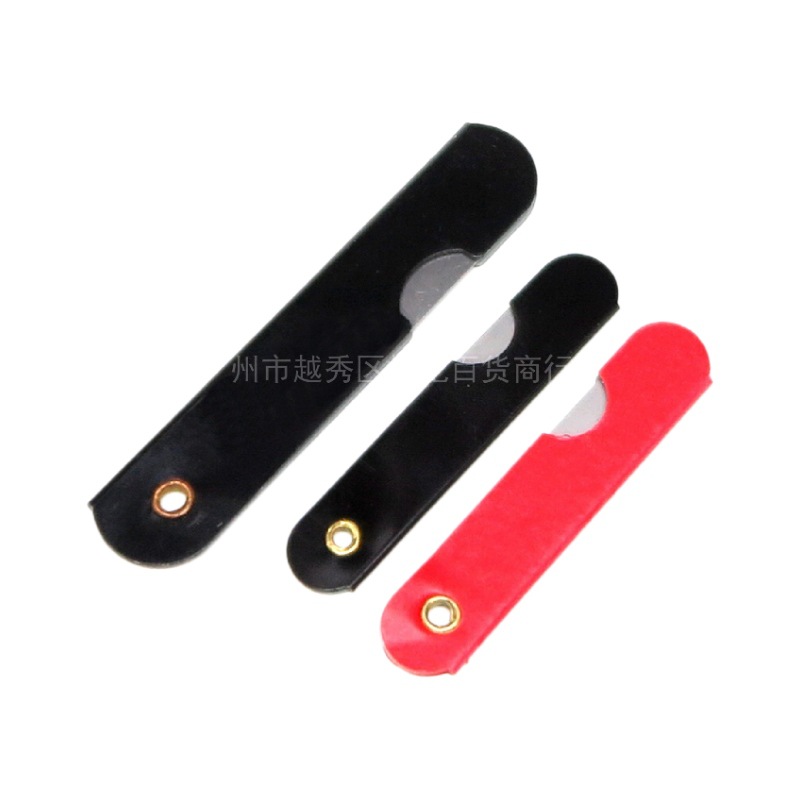 Large pen sharpener, small eco-friendly pencil knife, iron sheet foldable art paper cutter, black and red Item Picture