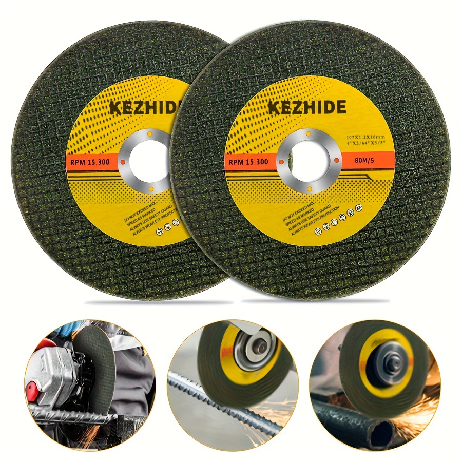 107mm metal cutting disc, double-mesh resin grinding wheel, 4-inch stainless steel cutting blade, 1.2mm thick, efficient and durable full figure