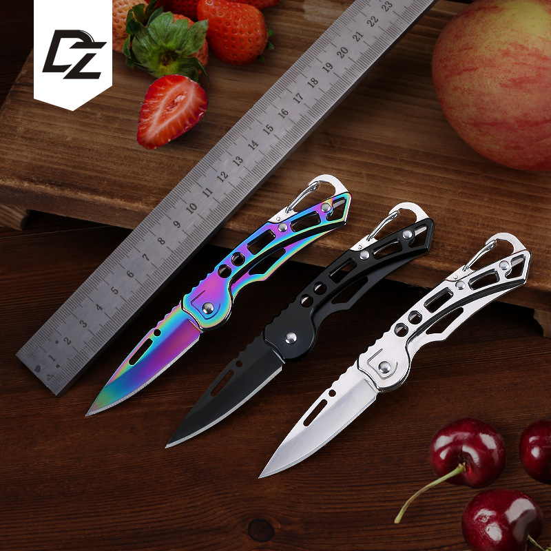 Cross-border e-commerce bestseller: Colorful folding knife, stainless steel portable keychain pendant, multi-functional knife Application Scenario