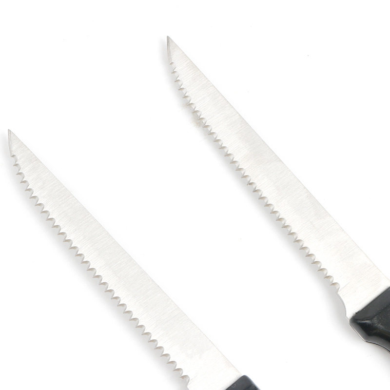 1.2MM outdoor barbecue BBQ knife, kitchen stainless steel steak serrated knife, Western cuisine steak knife Item Picture