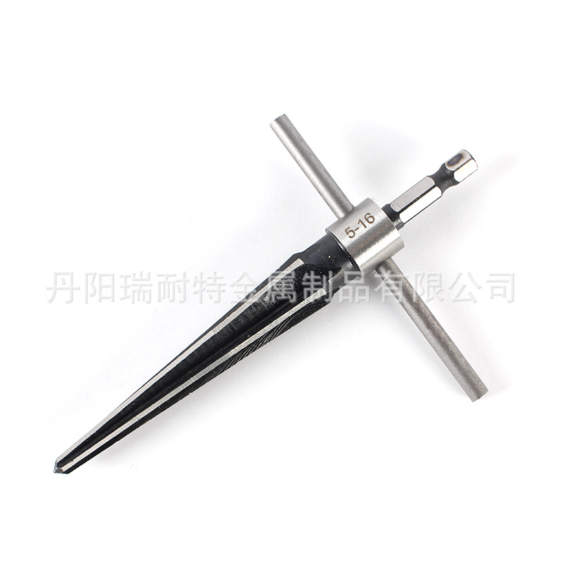 Wholesale conical reamer set, woodworker's hole opening and chamfering tools, wood board hexagonal handle electric drill, conical reamer Item Picture