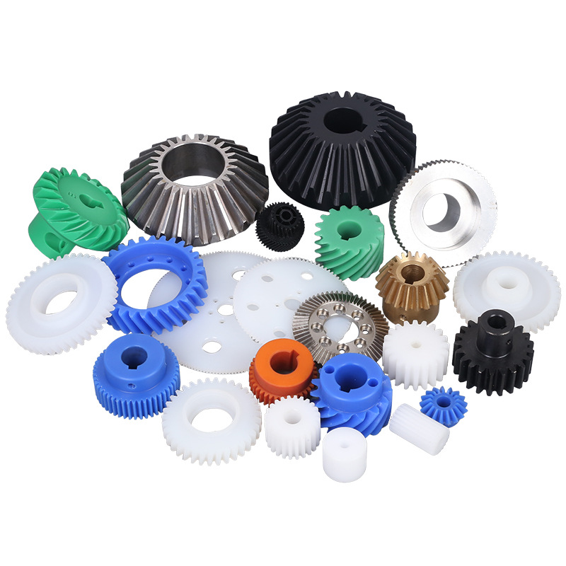 Nylon bevel gears, helical gears, POM machined parts, injection molded gears, oil-impregnated nylon, special-shaped transmission, nylon gears Item Picture